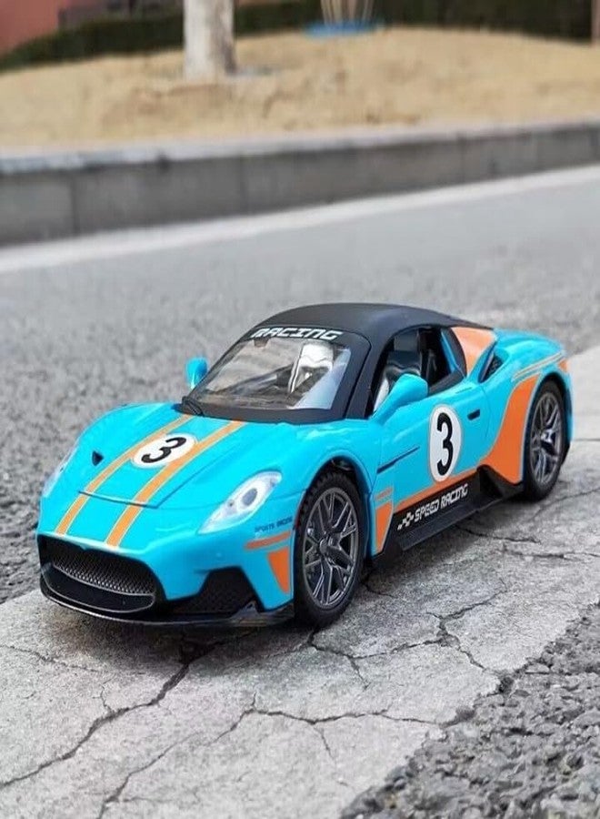 CIRBOX Exclusive Alloy Metal Pull Back Die-cast Car Scale Model with Sound Light Mini Auto Toy for Kids Metal Model Toy Car with Sound and Light?New Version? (DC Masserati- Multicolor) - Image 1